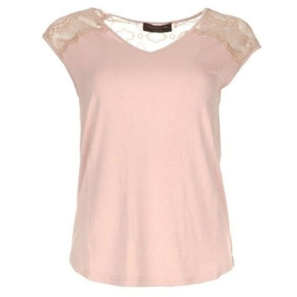 ROSEMUNDE / Copenhagen Tank Top w/ Lace Lulu Cream Blush Pink Sz XS